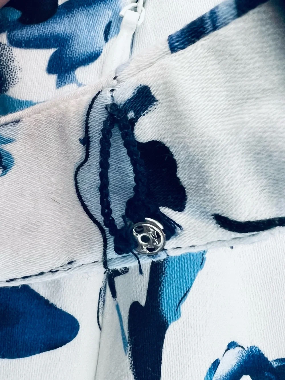 Ralph Lauren White Dress with Blue Floral Print